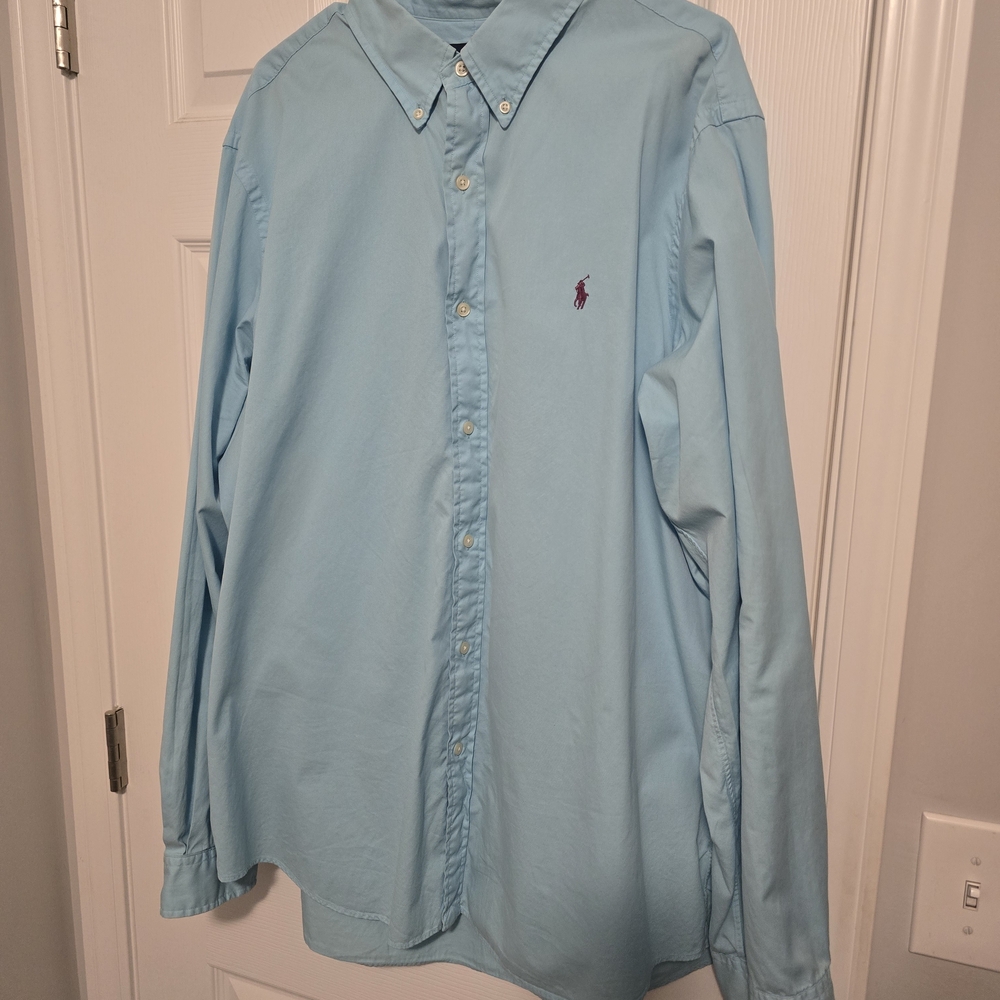 Ralph Lauren Sky Blue Casual Button Down Shirt